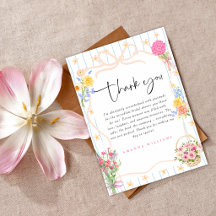 Frisch vom Markt Florales Bridalthankeschön
