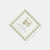 Frisch vom Markt Gingham Brautparty Serviette (Ecke)