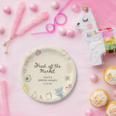 Frisch vom Markt Handgezeichnete Bridal Shower Pappteller (Party)