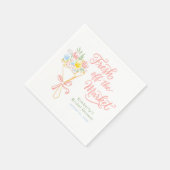 Frisch vom Markt Pastell Blumen Hochzeitsdusche Serviette (Ecke)