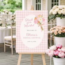 Frisch vom Markt Rosa Brautparty Willkommen