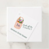 FRISCH VOM MARKT Süße individuelle Bridal Shower Geschenkanhänger (Beispiel)