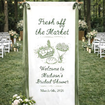 Frisch vom Markt Themen-Schild, Brautparty-Banner