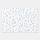 Frisch vom Markt - Whimsical Blaue Brautparty Geschenkpapier Set (Vorderseite)
