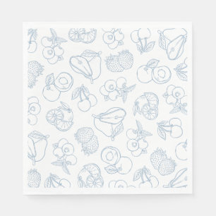 Frisch vom Markt Whimsical Blaue Brautparty Serviette