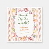 Frisch vom Markt Whimsical-Brautdusche Serviette (Vorderseite)