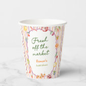 Frisch vom Markt Whimsical-Brautjungfernparty Pappbecher (Vorderseite)