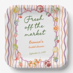 Frisch vom Markt - Whimsical-Brautjungfernparty Pappteller