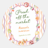 Frisch vom Markt - Whimsical-Brautparty Runder Aufkleber (Vorderseite)