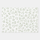 Frisch vom Markt - Whimsical Grüne Hochzeitsdusche Geschenkpapier Set (Vorderseite 3)