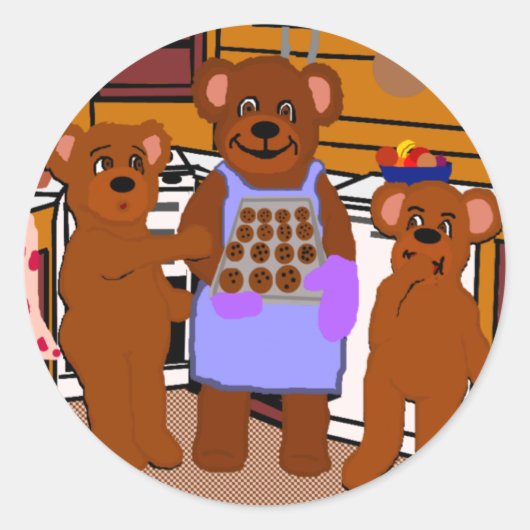 Frisch von den Ofen-Aufklebern Runder Aufkleber (Vorderseite)