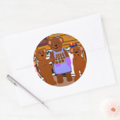 Frisch von den Ofen-Aufklebern Runder Aufkleber (Umschlag)