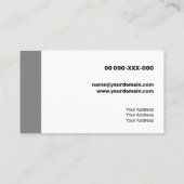 Frisch weiße, zeitgenössische Transparenz Visitenkarte (Rückseite)