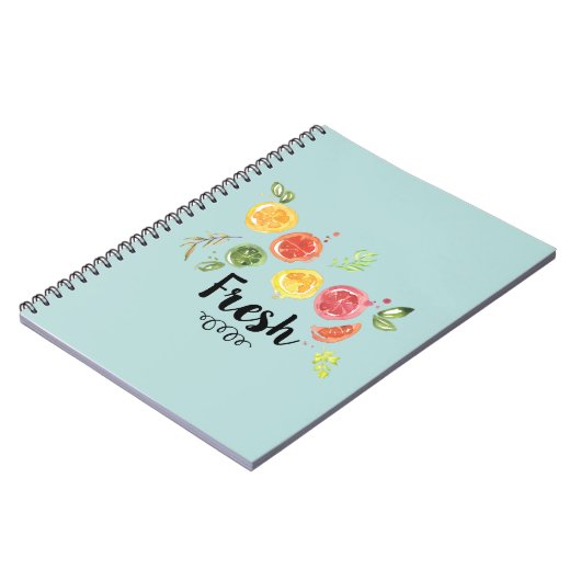 Frisch - Zitrusfrüchte im Wasser Notizblock (Linke Seite)