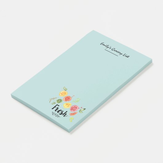 Frisch - Zitrusfrüchte im Wasser Post-it Klebezettel (angewinkelt)