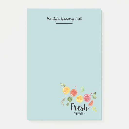 Frisch - Zitrusfrüchte im Wasser Post-it Klebezettel (Vorderseite)