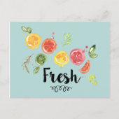 Frisch - Zitrusfrüchte im Wasser Postkarte (Vorderseite)