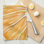 "Frisch zusammengedrücktes" orange Geschirrtuch (Viertel Falte)