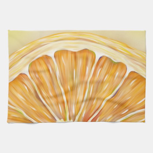 "Frisch zusammengedrücktes" orange Geschirrtuch (Horizontal)