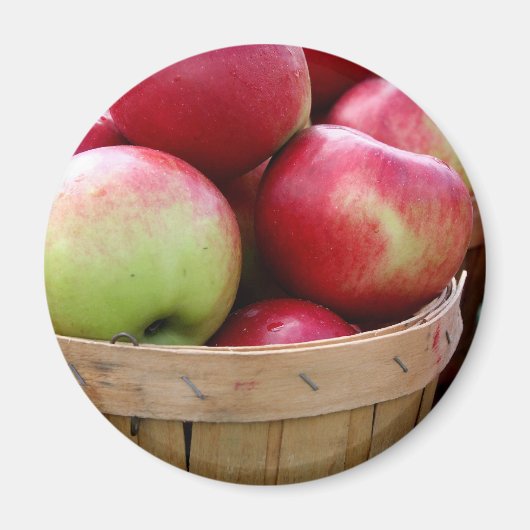 Frischäpfel im Korb auf dem Bauer Markt Magnet (Vorne)