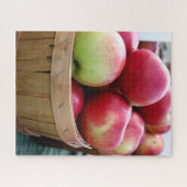 Frischäpfel im Korb auf dem Bauer Markt Puzzle (Horizontal)