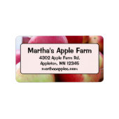 Frischäpfel im Warenkorb am Bauer Adressaufkleber (Vorne)