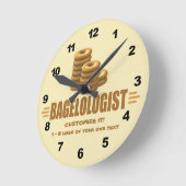 Frischbäckerei Runde Wanduhr (Winkel)