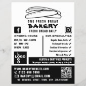 Frischbaguettes, Bäcker, Bäckerei Store Werbung Flyer (Vorne)
