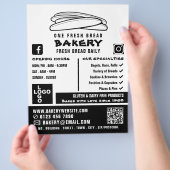 Frischbaguettes, Bäcker, Bäckerei Store Werbung Flyer (Hand)