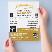 Frischbaguettes, Bäcker, Bäckerei Store Werbung Flyer (Hand)