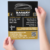 Frischbaguettes, Bäcker, Bäckerei Store Werbung Flyer (Hand)