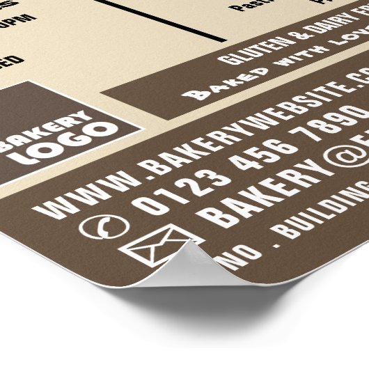 Frischbaguettes, Bäcker, Bäckerei Store Werbung Poster (Ecke)