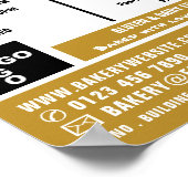 Frischbaguettes, Bäcker, Bäckerei Store Werbung Poster (Ecke)