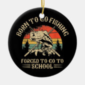 Frischbarsch Fische Fischer Kinder Geboren gehen Keramik Ornament (Vorne)