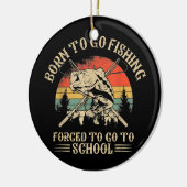 Frischbarsch Fische Fischer Kinder Geboren gehen Keramik Ornament (Links)