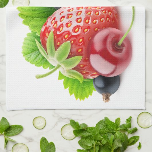 Frischbeeren Geschirrtuch (Gefaltet)