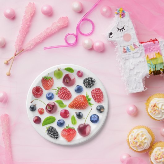 Frischbeeren im Kreis Pappteller (Party)