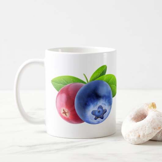 Frischbeeren Kaffeetasse (Mit Donut)