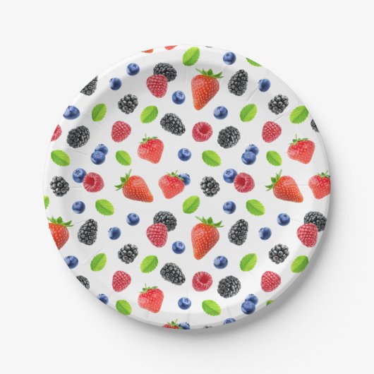 Frischbeeren Pappteller (Vorderseite)