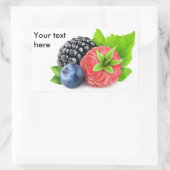 Frischbeeren Rechteckiger Aufkleber (Tasche)
