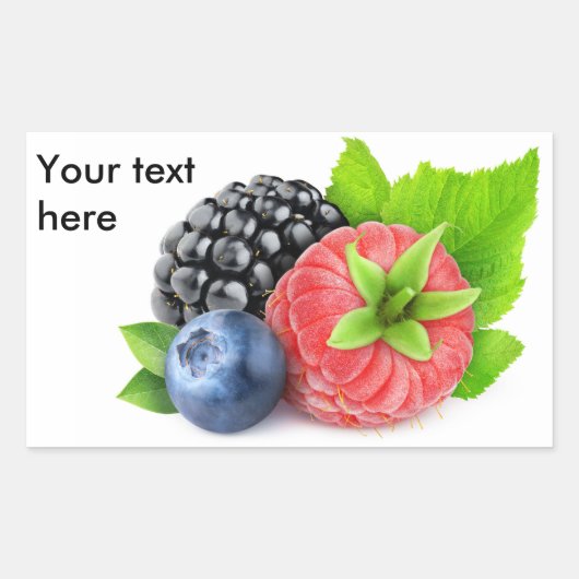 Frischbeeren Rechteckiger Aufkleber (Vorderseite)