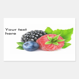 Frischbeeren Rechteckiger Aufkleber
