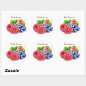 Frischbeeren Runder Aufkleber (Blatt)