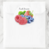 Frischbeeren Runder Aufkleber (Tasche)