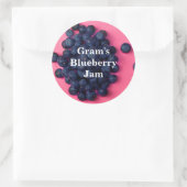 Frischblueberries Custom Blueberry Jam Runder Aufkleber (Tasche)