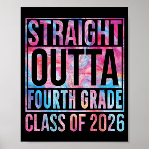 Frische Absolventen der vierten Klasse Jungen Kind Poster