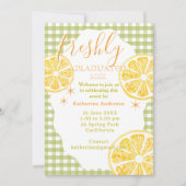 Frische Absolventen-Limonaden-Gingham Karte (Vorderseite)