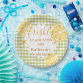 Frische Absolventen-Limonaden-Gingham  Pappteller (Party)