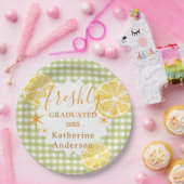 Frische Absolventen-Limonaden-Gingham  Pappteller (Party)