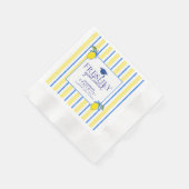Frische Absolventen Wasserfarbe Zitrone Abschluss Serviette (Ecke)